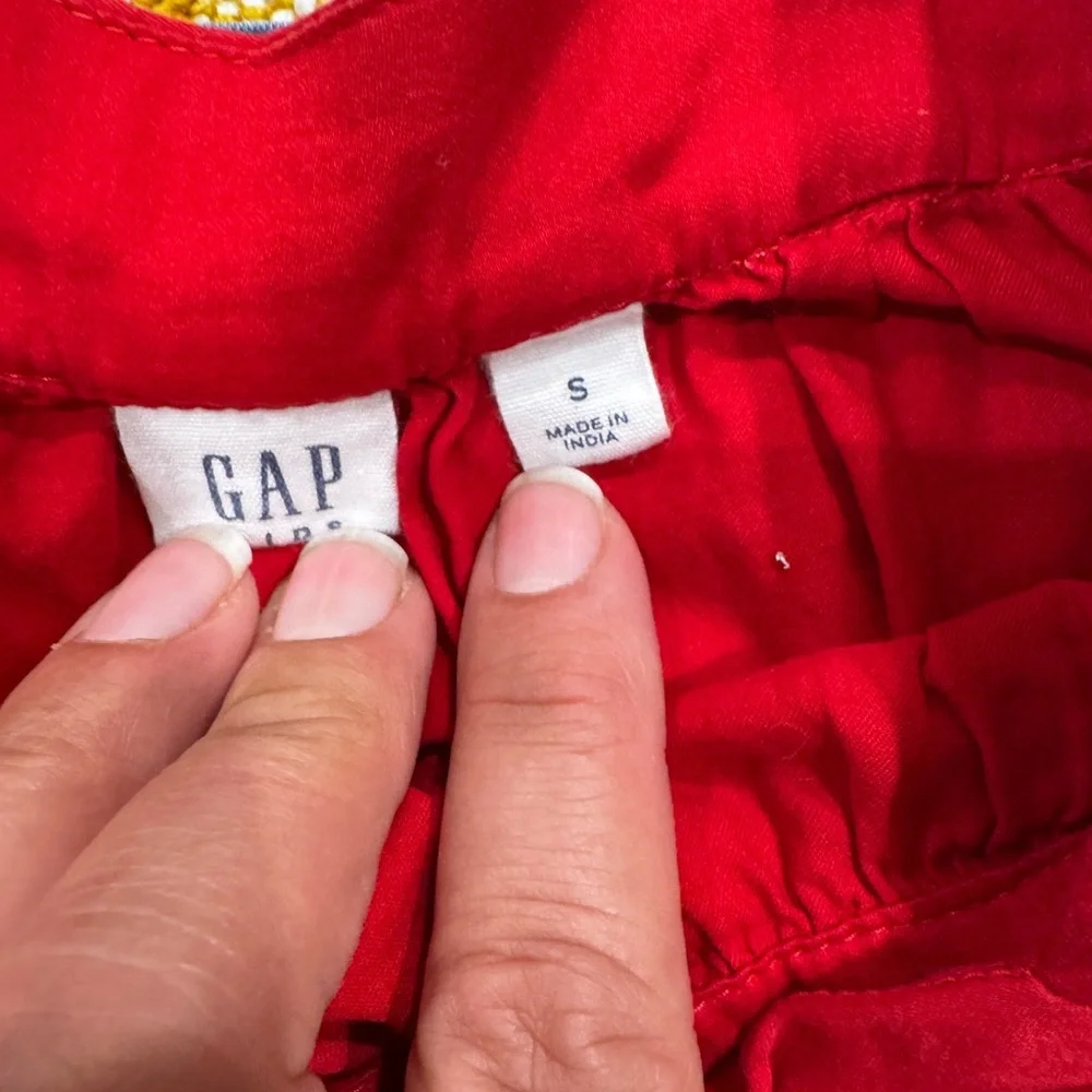 GAP Kids‎ Girls Bundle 2 Dresses Denim and Red Size Small